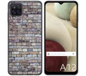 Tumundosmartphone Funda Gel Tpu para Samsung Galaxy A12 / M12 diseño Ladrillo 02 Dibujos