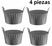 4Pcs Air Fryer Silicone Egg Poacher Cups Silicone Egg Cooker Mold Baking Custard Tart Pie Desserts Egg Poaching Maker