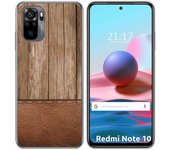 Tumundosmartphone Funda Gel Tpu para Xiaomi Redmi Note 10 / 10S diseño Madera 09 Dibujos