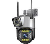 Cámara de seguridad de doble lente WIFI Pro Smart Home, 4MP, seguimiento automático, impermeable, inalámbrica, para exteriores, WIFI, IP