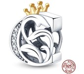 New in 26 A-Z Alphabet Beads 925 Sterling Silver Letter Charm Fits Original Pandora Charms Bracelet Silver Jewelry For Women