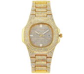 Nuevo reloj para mujer con piedras brillantes, estrellas y calendario, movimiento de cuarzo, un reloj de lujo y elegancia para la mujer