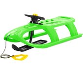 vidaXL Trineo con volante polipropileno verde102,5x40x23 cm