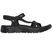 Sandalias Skechers Go Walk Flex Mujer Negro