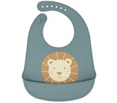Babero Impermeable Para Bebés Con Diseño De Animales De Dibujos Animados Ajustable Y Suave En Silicona Para Niños Y Niñas Durante La Comida