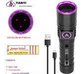 UV Flashlight Blacklight, 365nm Ultraviolet Black Light LED Flashlight for Detection Dog or Cat Stains, Bed Bugs UV LED