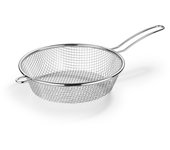 Monix - Cestillo de Acero Inoxidable para Sartén Honda, 24 y 28 cm, Apto Sartén y Cacerola, Profesional, Apto Lavavajillas