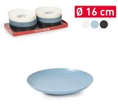 Plastic Forte - Plato Classic Llano 16 cm Reutilizable. Ideal Fiestas. Azul