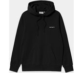 Sudadera Negra Con Capucha Carhartt Hooded Script Embroidery Sweat Black