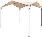vidaXL Cenador 4x4 m de acero beige