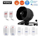 Fuers WIFI Wireless Loud 120dB Alarm Tuya WIFI Detector Door Sensor Siren Speaker Security System Smart Home Alexa Compatible