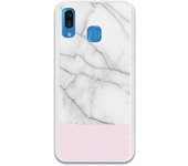Funda compatible con Samsung Galaxy A30 - Mármol y rosa