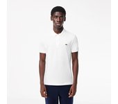 Polo Blanco Lacoste L.12.12 Slim Fit en Petit Piqué