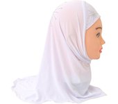 H042 beautiful small girl hijab with stones cute scarf hats women's caps can fit 2-5 years old girls muslim  headscarf