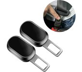 Metal Car Seat Belt Clip Buckle Extender One Button To Release 1/2 Pieces Safety Seat Belt Lock Buckle Plug 2cm Insert Socket