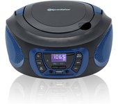 Roadstar CDR-365U/BL Radio CD Player Portátil Digital FM PLL, Reproductor CD-MP3 USB Stereo, AUX-IN Toma Auriculares, , Negro/Azul