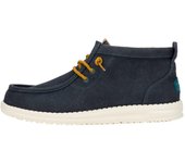Botín Hey Dude azul marino de lona cordones para hombre