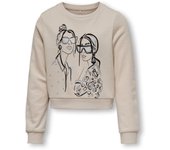 Sudadera Only Kids Sille beige sin capucha para niña
