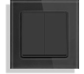 VISWE EU Standard Wall Light switch 2Gang 1Way 2Way 3Way 82*82mm Tempered Glass Panel Household Button Switch ON OFF