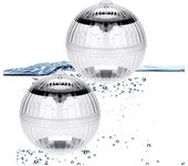 Luz de piscina flotante, luz de piscina solar, 2 luces LED flotantes RGB automática que cambia la lámpara de bola impermeable luces LED sumergibles con energía solar para estanque/jardín/Piscina/estanque