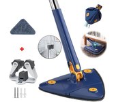 Telescopic Cleaning Mop with Metal Broom Holder Rotatable Microfiber Mop 360 Twist Squeeze Quick Dry Mops Home Cleaning Tools