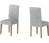 VALENTIA HOME Funda Silla Asiento/Respaldo Pack 2 París | Funda Silla Comedor o Cocina | Protector de Silla