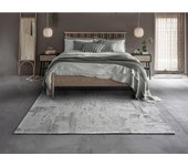Vente-unique - Alfombra vintage de lana y viscosa hecha a mano - 200 x 290 cm - 1500g/m² - Gris - MILORA