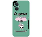 Funda Silicona Líquida Verde para Oppo Reno 8 Lite 5G diseño Vaca Dibujos