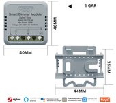 MOES Star Ring Series Mini Tuya WiFi/Zigbee Smart Switch DIY Module Light Switch 1/2 Gang Remote Control Work Alexa Google Home