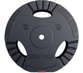 Gorilla Sports Disco de pesas Gripper plástico en negro y rojo