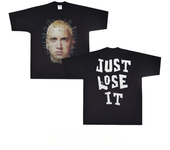 Eminem Portrait Printed Short Sleeve T-Shirt Avatar Hip Hop Rap Loose American Round Neck Fashion Casual Oversized Short Sleeve