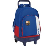 SAFTA - F.C.BARCELONA 2ª EQUIPACION Mochila con Carro Incorporado Diseño Único y Licencia Oficial - Mochila hombreras y espalda acolchada - Mochila Extraible se puede lavar - Mochila carro incorporado diseño único  - Mochila Espalda Ergonómica