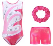 Children Ballet Leotard Girls Long Sleeve Gymnastics Leotard Princess Ballerina Bodysuit Costume Performance Short With Hairband