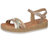 Shoes Sandalias Planas marca Oh! My Sandals para mujer en color beig