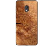 Tumundosmartphone Funda Gel Tpu para Alcatel 1C 2019 diseño Madera 04 Dibujos