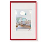 Marco para Fotos Walther Design KV 15x20 Rojo de Plástico con Perfil Redondeado y Cristal Transparente