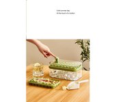 Molde de cubitos de hielo a presión (2024), para el hogar, con tapa, para congelación rápida de alimentos (紫色), 24,43 pulgadas