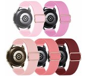 5pack 18/20/22mm Elastic Strap for Samsung Galaxy Watch 6/5/4/Huawei GT3/gt4/Garmin Fenix 7/7s/instinct 2 Nylon Watchbands