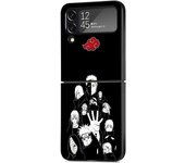 Black PC Hard Case For Samsung Galaxy Z Flip 4 3 5G Funda ZFlip4 Luxury Shockproof Back Phone Coque Narutos Anime Logo