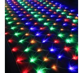 EU Plug Led Net Mesh String Lights 220V Street Garlands Christmas Decorations Outdoor New Year Wedding Party Garden Bush Decor