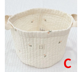 Cute Bear Embroidery Diaper Bag Nappy Organizer Cotton Mommy Bag Newborn Baby Kids Storage Bags Basket for Laundry Clothes Toys