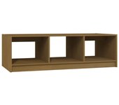vidaXL Mesa de centro de madera maciza de pino 110x50x34 cm Natural, Blanco, Gris Mesita de Salón o Comedor o Auxiliar Mesa de Café Meuble Salón