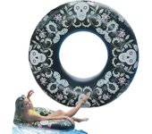 Inflatable Pool Ring, Color Changing Swimming Float, Lightweight Swim Reactive, Multifunctional Float Tube, for Beach, Lake, River, Poolside Relaxation, 35.43 Inches