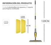 Magic Floor Cleaning Sweeper Brooms With Microfiber Pads 360° Rotation Flat Spray Floor Mop Broom For Cleaning Home Spin Mop