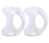 Pexmen 2Pcs Gel Toe Separator Pinky Toe Spacers Little Toe Cushions for Preventing Rubbing Relieve Pressure Foot Care Tool
