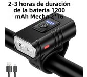 2T6 LED Bicycle Light 1000LM USB Rechargeable MTB Headlight Mountain Road Bike Front Lamp Flashlight Cycling Bike Accessories