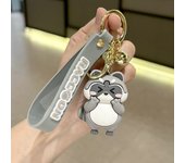 Cartoon Fashion Cute Raccoon Animal Silicone Doll Keychain Creative Trend Cartoon Girl Heart Soft Rubber Keychain Gift Pendant