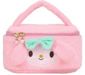 Kawaii bolsa de cosméticos bolsa de maquillaje de dibujos animados para amigo bolsa de cosméticos de viaje con espejo PU impermeable clásico carácter bolsas de cosméticos (rosa)