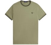 Camiseta Fred Perry Twin Tipped Hombre Verde