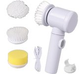 Cepillo de limpieza eléctrico, fregador giratorio de mano, fregador eléctrico con 3 cabezales de cepillo, kit de limpieza automática para bañera, cocina, azulejos, ventanas, bañera, platos